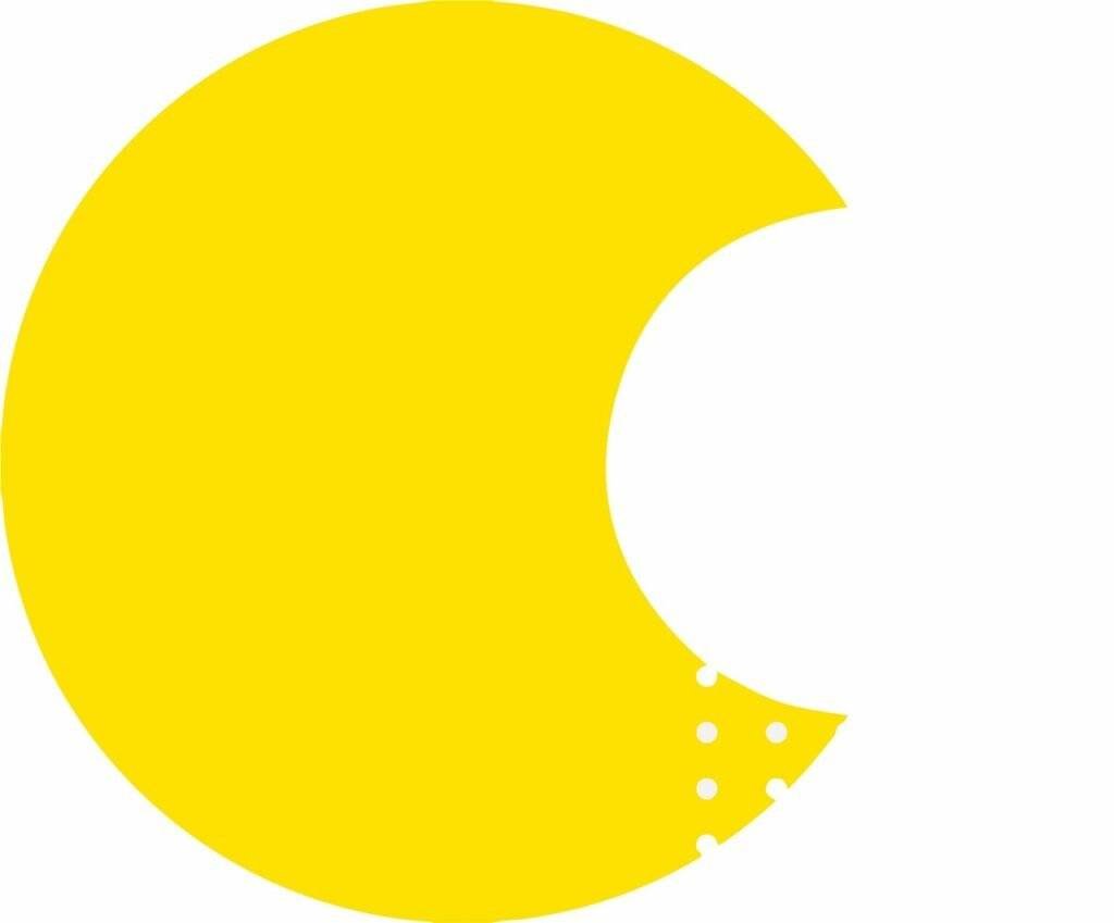 yellow icon like moon