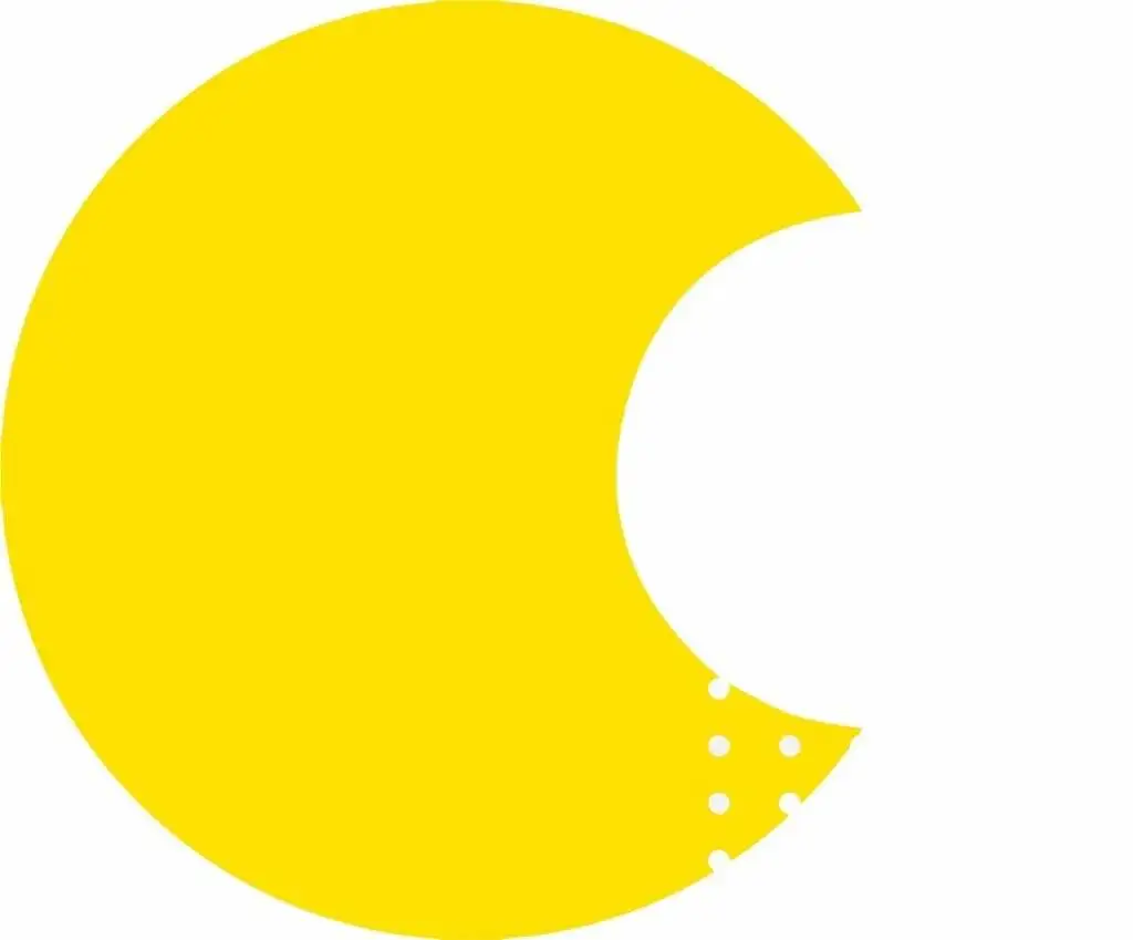 yellow icon like moon