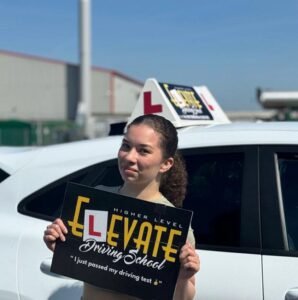 Successful student passed test after intensive driving courses