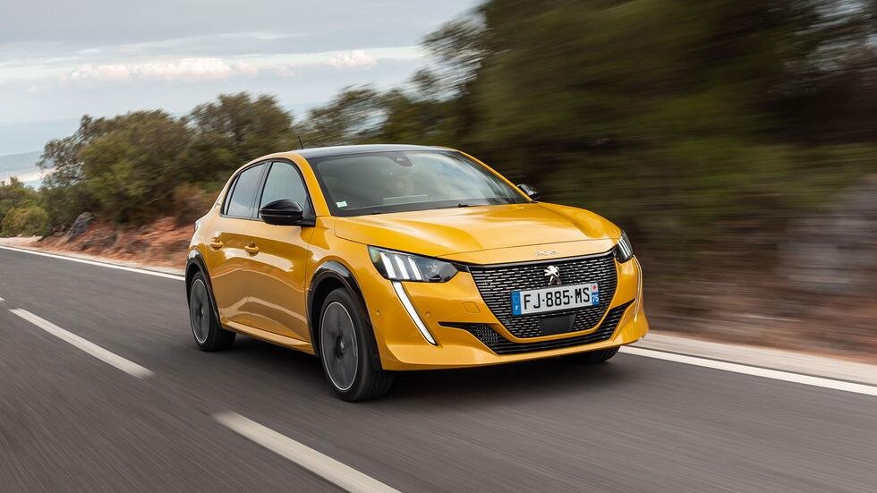 Peugeot 208 yellow car