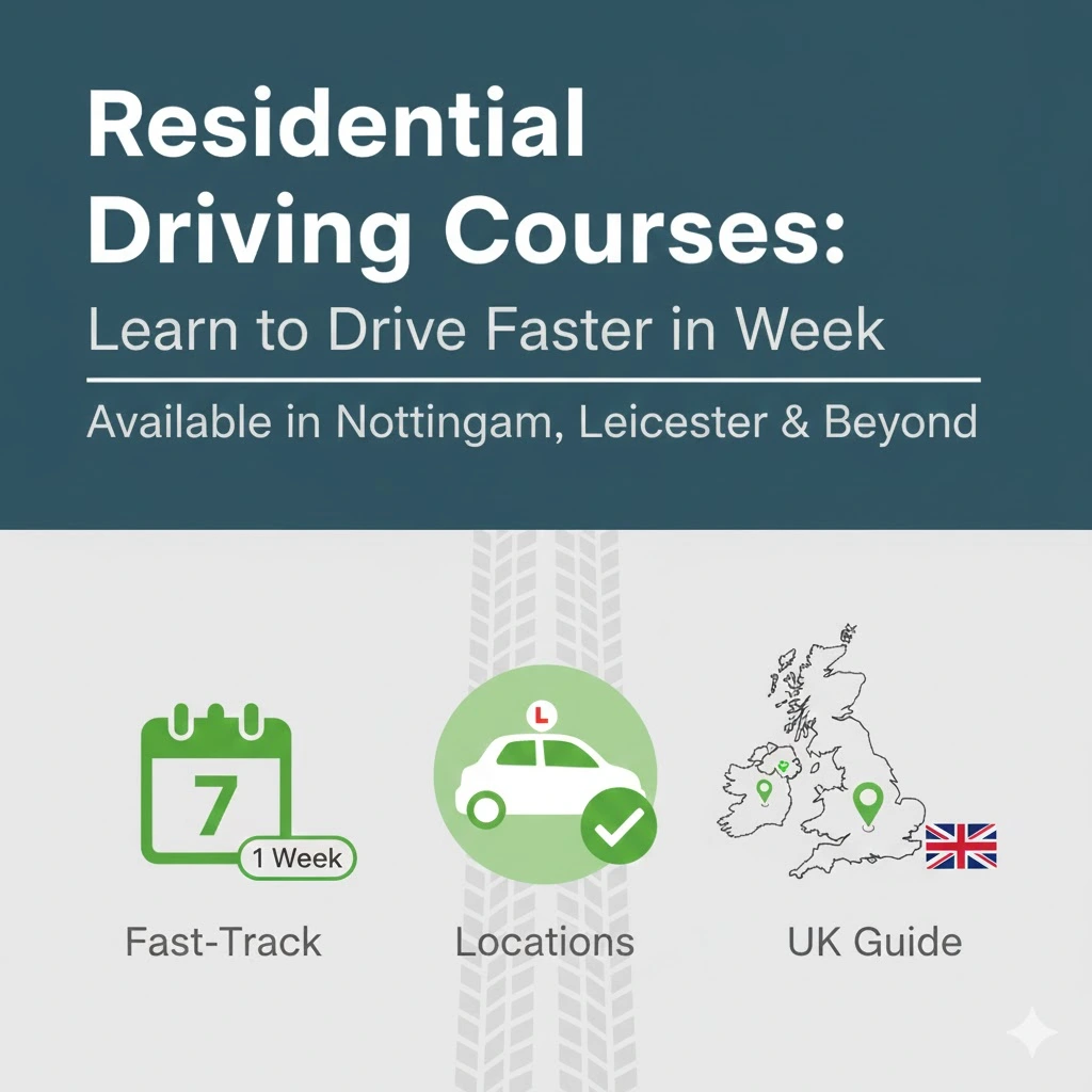 Residential Driving Courses: Learn to Drive Faster in a Week – Available in Nottingham, Leicester & Beyond